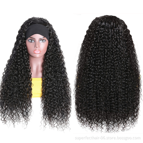 Headband wig kinky curly 3c headband wig ombre synthetic headband wig